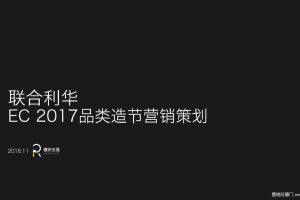 联合利华2017电商品类造节营销策划方案（PDF）