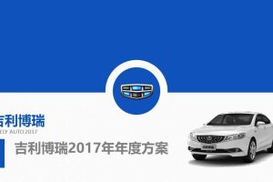 吉利博瑞2017全年线上推广方案（PPT）