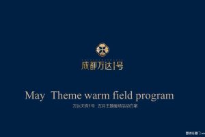 成都万达天府1号2017年五月主题暖场活动方案（PPT）
