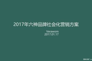 六神2017品牌社会化营销传播方案（PPT）