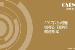 快休闲连锁餐饮2017品牌策略创意提案（PPT）