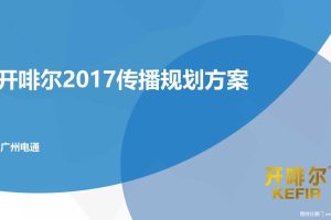 君乐宝开啡尔酸奶2017传播规划（PPT）