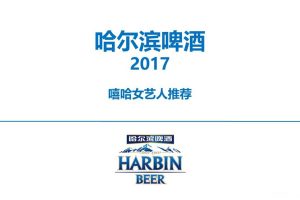 哈尔滨啤酒2017代言人推荐方案-女艺人（PPT）