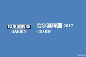 哈尔滨啤酒2017代言人推荐方案-男艺人（PPT）