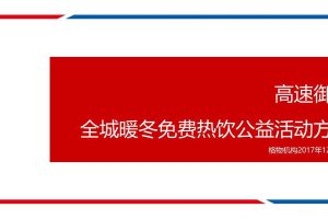 高速御府2017全城暖冬免费热饮公益活动方案（PPT）