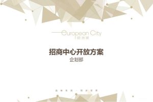 达州时尚奥特莱斯2017招商中心开放活动方案（PPT）