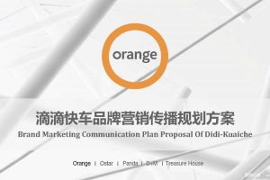 滴滴快车品牌营销传播规划方案（PDF）