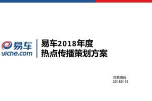 易车2018年度热点传播策划方案（PPT)