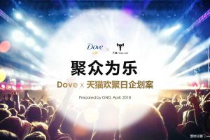 Dove多芬 x 2018天猫欢聚日企划方案（PPT)