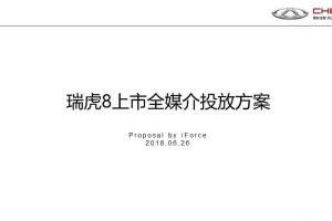 瑞虎8-2018上市全媒介投放方案（PPT）