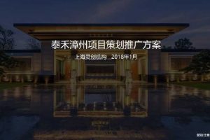 泰禾漳州院子项目2018推广策略方案（PPT）