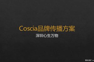 Coscia寇沙百货2018品牌传播方案（PPT）