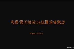 利嘉·黄河龙城15#组团2018策略概念方案（PPT)