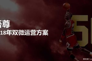 男士护理品牌吾尊2018年双微运营方案（PPT）