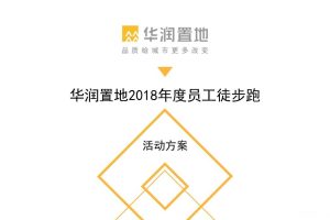 华润置地2018员工徒步跑活动方案（PPT）
