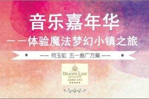 九龙湖公主酒店2018音乐嘉年华–体验魔法梦幻小镇之旅五一推广简案（PDF）