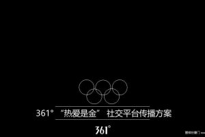 361°热爱是金2018奥运Social传播方案（PPT）
