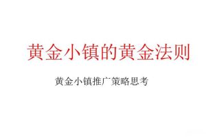东莞黄金产业小镇2018推广策略方案（PPT）