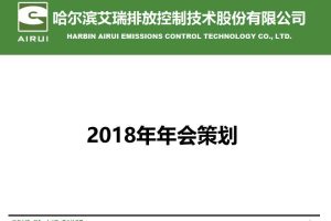 哈尔滨艾瑞排放控制技术有限公司20187年会策划方案（PPT）