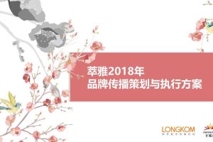 无限极萃雅2018品牌传播策划与执行方案（PPT）