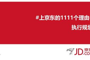 京东双11执行方案 #上京东的1111个理由#（PPT）