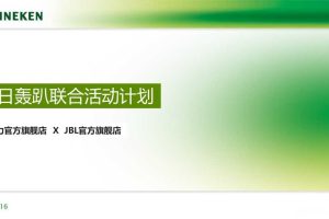 喜力官方旗舰店 X JBL官方旗舰店2016夏日轰趴联合活动计划方案（PPT）