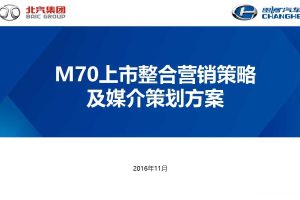 昌河汽车M70上市整合营销策略及媒介策划方案（PPT）