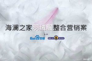 海澜之家羽绒服2015百度整合营销产品策略方案（PPT）
