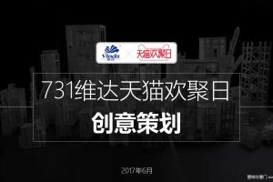 维达2017天猫欢聚日电商促销创意策划案（PPT）