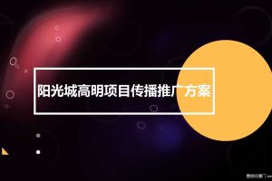 阳光城高明项目2017整合传播方案（PPT）