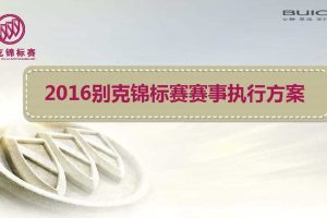 2016别克高尔夫锦标赛赛事策划执行方案（PDF）