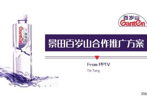 景田百岁山2016PPTV体育营销推广合作方案（PDF）