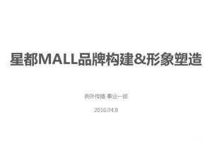 星都购物中心2016品牌构建与形象塑造提案（PDF）