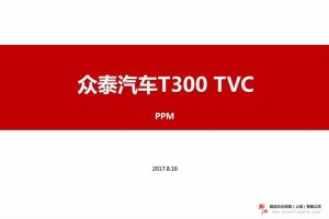 2017众泰汽车T300《乐趣门》TVC广告PPM会议方案（PPT）