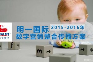 明一国际奶粉2015-2016数字营销整合传播方案（PPT）