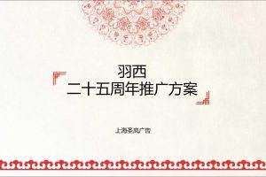 羽西25周年营销推广方案（PPT）