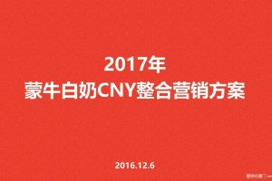 蒙牛白奶2017春节整合营销方案（PPT）