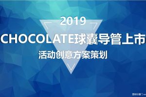 美敦力医美CHOCOLATE球囊导管2019新品上市活动创意方案（PPT）