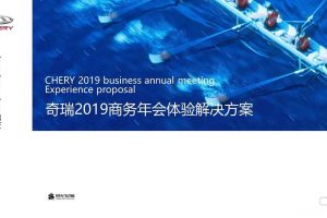 奇瑞汽车2019商务年会活动策划方案（PPT）