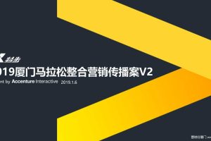特步 X 厦门马拉松2019整合营销传播方案（PPT）