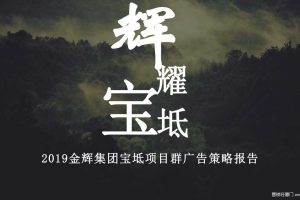 金辉天津宝坻项目群2019广告策略方案（PDF）