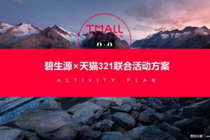 碧生源2019天猫321活动方案（PDF）