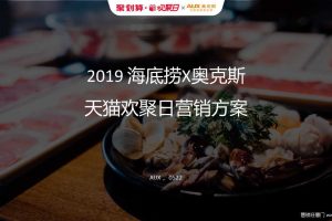 奥克斯×海底捞2019天猫聚划算欢聚日营销方案（PPT）