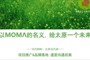 当代MOMA·太原当代城2019品牌&项目推广策略方案（PDF）