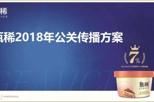 伊利甄稀冰淇淋2018年度公关整合传播执行方案（PPT）