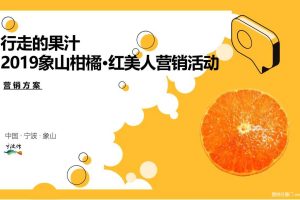 2019象山柑橘红美人营销推广方案（PPT）