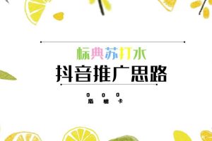 标典苏打水2019抖音推广思路方案（PPT）