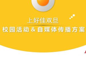 上好佳2019元旦校园活动＆自媒体传播方案（PPT）