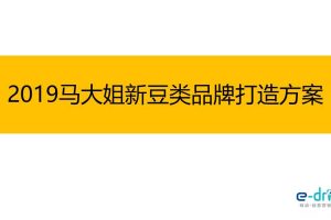 零食品牌马大姐2019新豆类品牌打造方案（PPT）