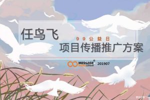 阿拉善“任鸟飞”公益项目99公益日整合传播推广方案（PDF)